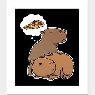 Capybara hungry for Supreme Pizza Posters and Art